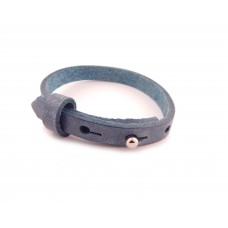 Cuoio Armband, 8mm, blau
